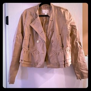 Blush pleather jacket